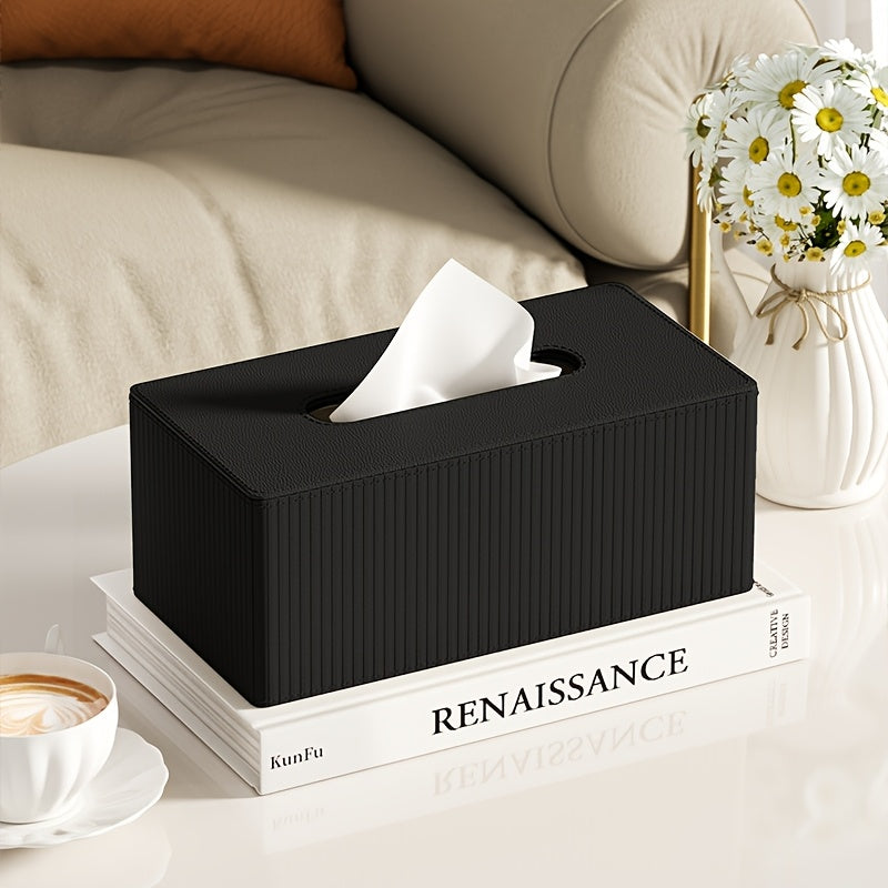 Luxury Tissue Box - Elegant Bathroom & Living Room Decor, with Open-Top Design, for Home, Office, or Holiday Gifts - Available in 3 Colors (White/, Black/, Brown/) - Modern Tabletop Decoration Organizer, Bathroom Organizer And Storage, Bathroom Decor And