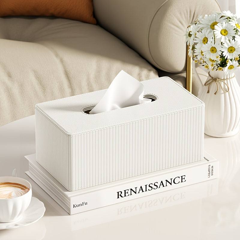 Luxury Tissue Box - Elegant Bathroom & Living Room Decor, with Open-Top Design, for Home, Office, or Holiday Gifts - Available in 3 Colors (White/, Black/, Brown/) - Modern Tabletop Decoration Organizer, Bathroom Organizer And Storage, Bathroom Decor And