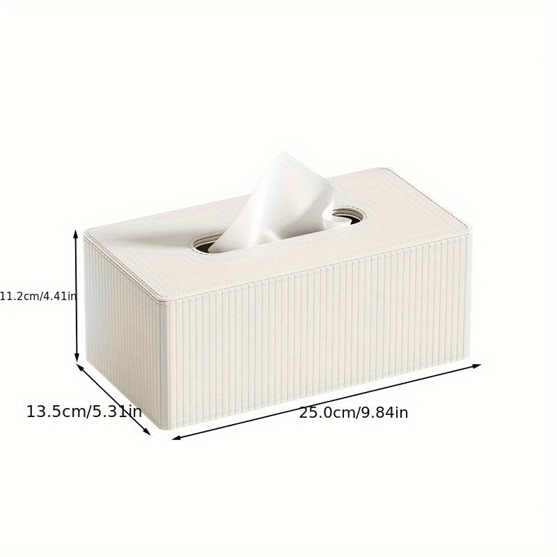 Luxury Tissue Box - Elegant Bathroom & Living Room Decor, with Open-Top Design, for Home, Office, or Holiday Gifts - Available in 3 Colors (White/, Black/, Brown/) - Modern Tabletop Decoration Organizer, Bathroom Organizer And Storage, Bathroom Decor And