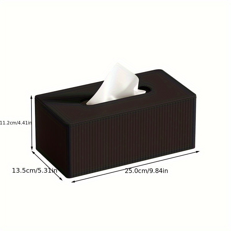 Luxury Tissue Box - Elegant Bathroom & Living Room Decor, with Open-Top Design, for Home, Office, or Holiday Gifts - Available in 3 Colors (White/, Black/, Brown/) - Modern Tabletop Decoration Organizer, Bathroom Organizer And Storage, Bathroom Decor And