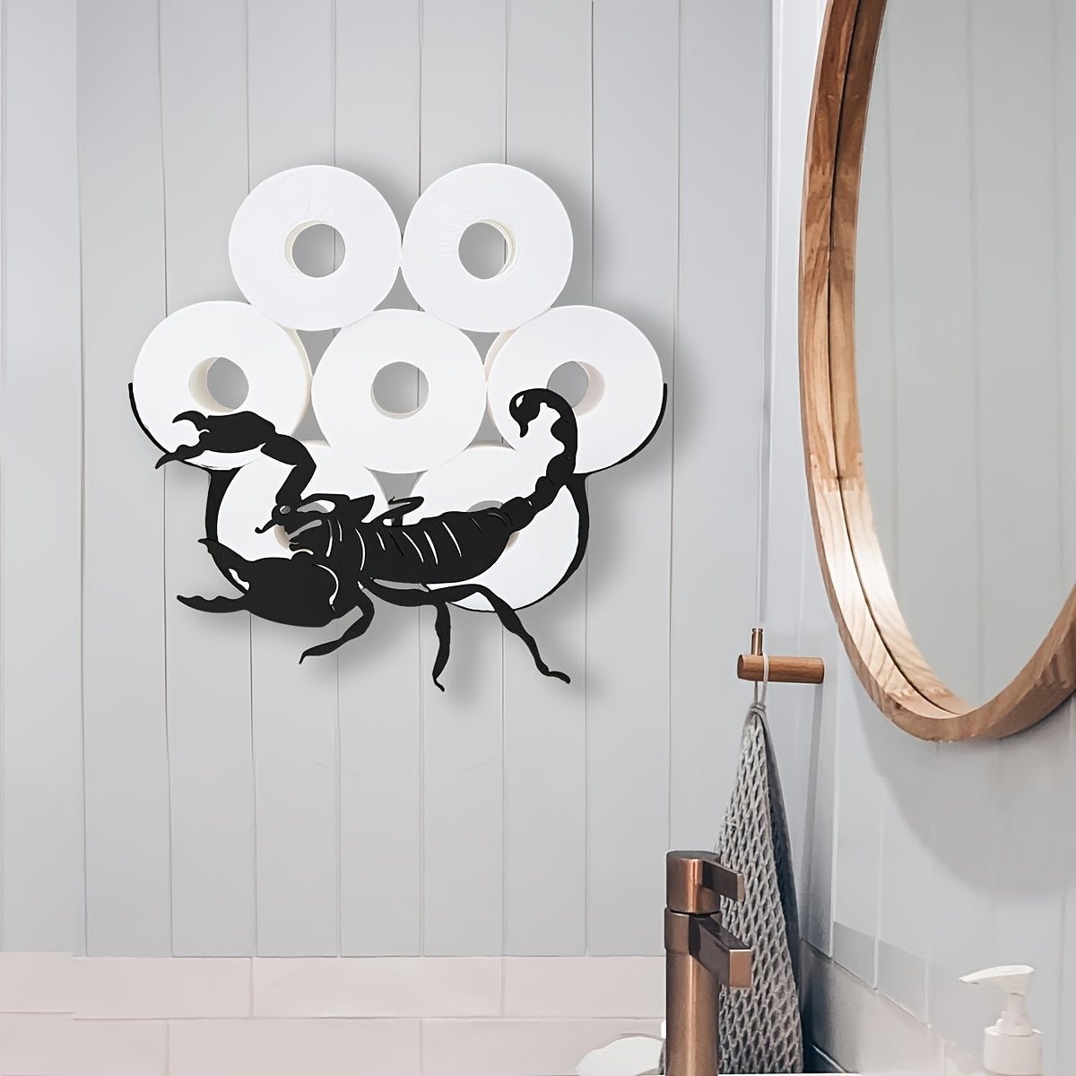 Metal Wall-Mounted Tissue Box Holder with Skull & Crossbones Design - Self-Adhesive No-Drill Bathroom & Kitchen Storage for Single/Double/Forever Rolls, Fits All Sizes, Modern Home Decor, Bathroom Storage, Decorative Accents