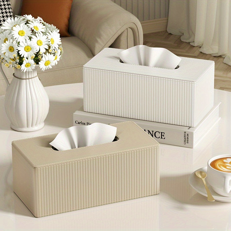 Luxury Tissue Box - Elegant Bathroom & Living Room Decor, with Open-Top Design, for Home, Office, or Holiday Gifts - Available in 3 Colors (White/, Black/, Brown/) - Modern Tabletop Decoration Organizer, Bathroom Organizer And Storage, Bathroom Decor And